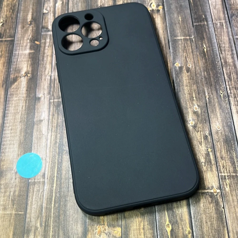 5for$10 Soft Matte Black iPhone 13 Pro Max Silicone Phone Case Phone Accessories
